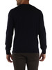 Dunkelblau | Regular-Fit Pullover aus Wolle mit Rundhalsausschnitt