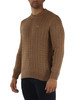 CAMMELLO | Maglia a trecce regular fit in misto cotone