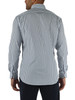 BIANCO/AZZURRO | Camicia button down in cotone a righe
