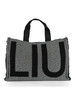 NERO | Borsa tote in tessuto con scritta logo