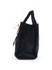 BLU SCURO | Borsa tote in velluto CALI Midi con stampa logo glitterata