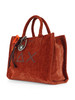 RUGGINE | Borsa tote in velluto CALI Midi con stampa logo glitterata