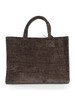 TORTORA | Borsa tote in velluto CALI Midi con stampa logo glitterata