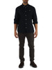 Dunkelblau | Regular Fit Button-Down Hemd aus Baumwolle