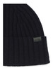 BLU SCURO | Cappello a coste in misto lana vergine FINO