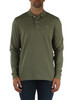 VERDE | Polo manica lunga Classic Fit in cotone piquet