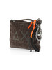 TORTORA | Pochette in velluto con stampa logo glitterata