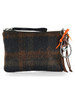 MARRONE | Pochette in misto lana con logo frontale