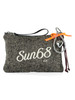NERO | Pochette in misto lana con logo frontale