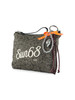 NERO | Pochette in misto lana con logo frontale