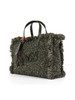 VERDE | Borsa in misto lana CALI Midi con logo frontale