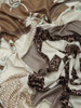 CREMA | Foulard quadrato in viscosa stampa logo