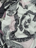NERO | Foulard quadrato in viscosa stampa logo