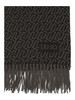 GRIGIO | Maxi sciarpa con logo jacquard
