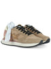 BEIGE | Sneakers in pelle e tessuto STARGIRL STRASS LOGO