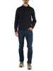 BLU SCURO | Polo manica lunga in cotone piquet