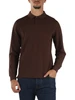MARRONE | Polo manica lunga in cotone piquet