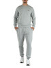 GRIGIO | Felpa girocollo in misto cotone con ricamo logo