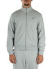 GRIGIO CHIARO | Felpa in misto cotone con zip e ricamo logo