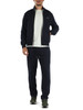 BLU SCURO | Felpa in misto cotone con zip e ricamo logo