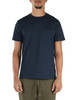 BLU SCURO | T-shirt in cotone con patch logo frontale