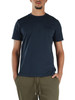 BLU SCURO | T-shirt in cotone con patch logo frontale