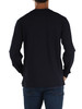BLU SCURO | T-shirt manica lunga in cotone piquet