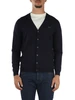 BLU SCURO | Cardigan in lana merino e cotone