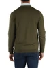 VERDE MILITARE | Cardigan in lana merino e cotone