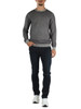GRIGIO | Maglia girocollo in lana merino punto riso