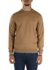CAMMELLO | Maglia girocollo in lana merino e cotone