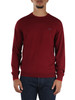 BORDEAUX | Maglia girocollo in lana merino e cotone