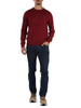 BORDEAUX | Maglia girocollo in lana merino e cotone