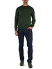 VERDE SCURO | Maglia girocollo in lana merino e cotone