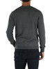 GRIGIO SCURO | Maglia girocollo in lana merino e cotone