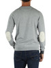 GRIGIO CHIARO | Maglia in lana merino e cotone con inserti a contrasto