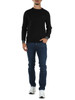 NERO | Maglia in lana merino e cotone con inserti a contrasto