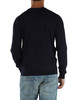 BLU SCURO | Maglia girocollo in lana merino e cotone