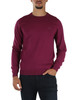 CICLAMINO | Maglia girocollo in lana merino e cotone