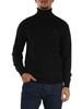 NERO | Maglia collo alto in lana merino e cotone
