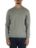 GRIGIO CHIARO | Maglia girocollo in lana merino e cashmere