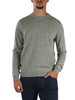 GRIGIO CHIARO | Maglia girocollo in lana merino e cashmere