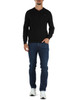 NERO | Maglia collo a V in lana merino e cotone