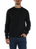 NERO | Maglia girocollo in misto lana merino e alpaca