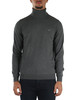 GRIGIO SCURO | Maglia collo alto in lana merino e cotone