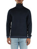 BLU | Maglia collo alto in lana merino effetto vintage