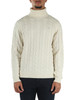 PANNA | Maglia collo alto a trecce in misto lana merino e cashmere
