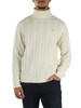 PANNA | Maglia collo alto a trecce in misto lana merino e cashmere