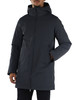 BLU SCURO | Piumino tre quarti in tessuto stretch impermeabile DURABILITY