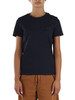 BLU SCURO | T-shirt in cotone con logo glitterato